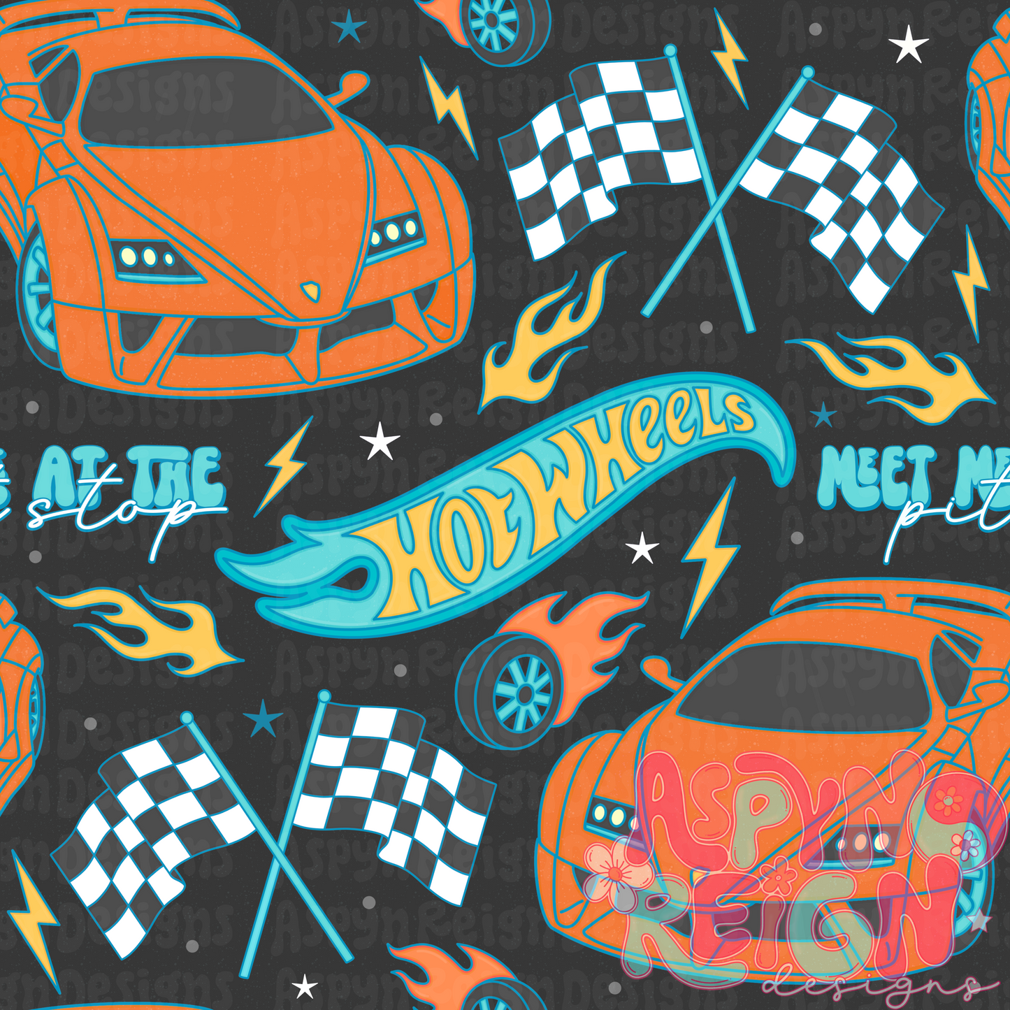 Race Cars | Black Background