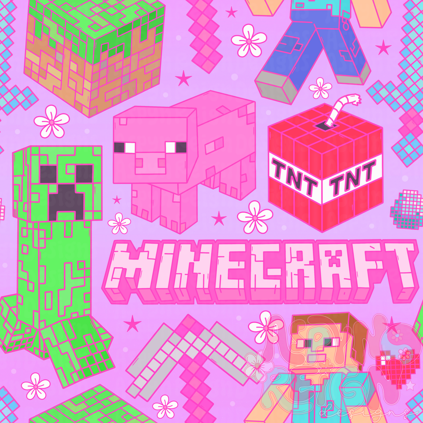 Girly MC | Purple Ombré Background