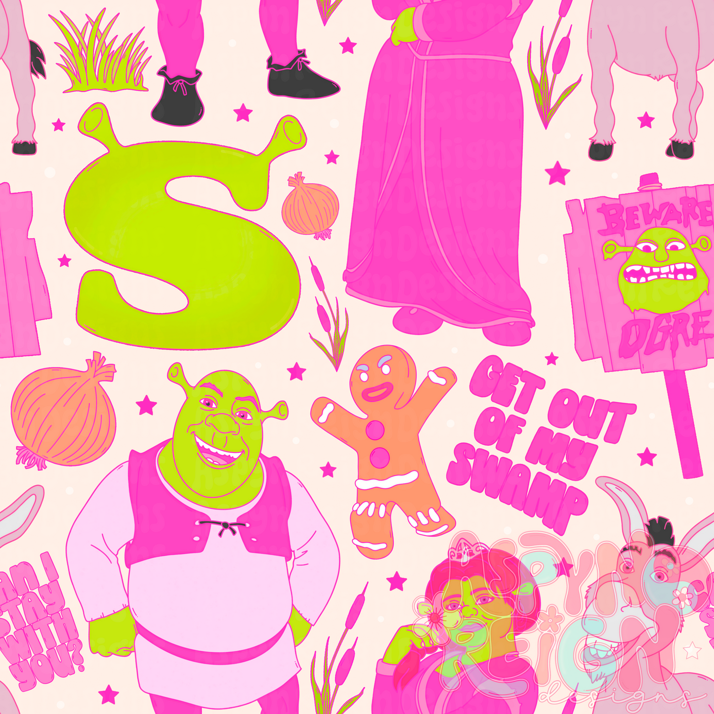 Girly Get Out of My Swamp | Beige Background