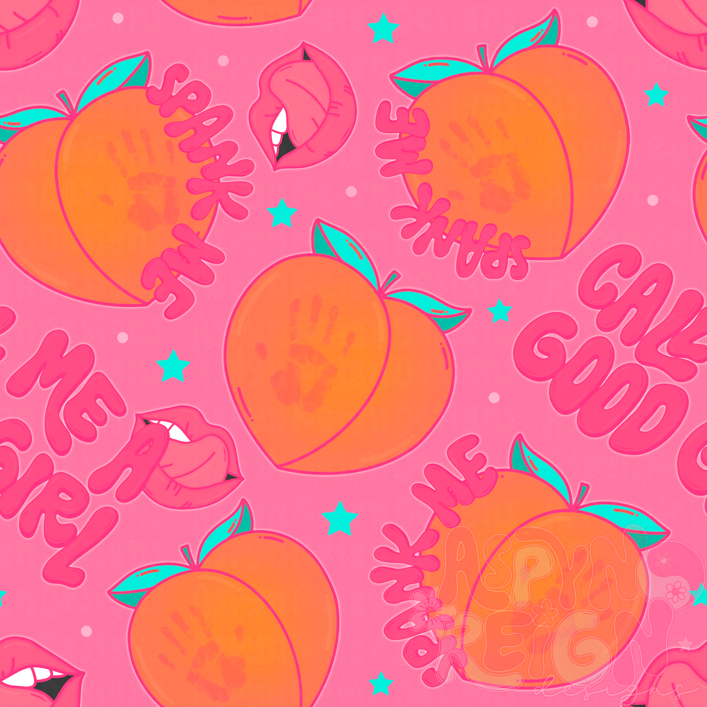 Spicy Peaches | Pink Background