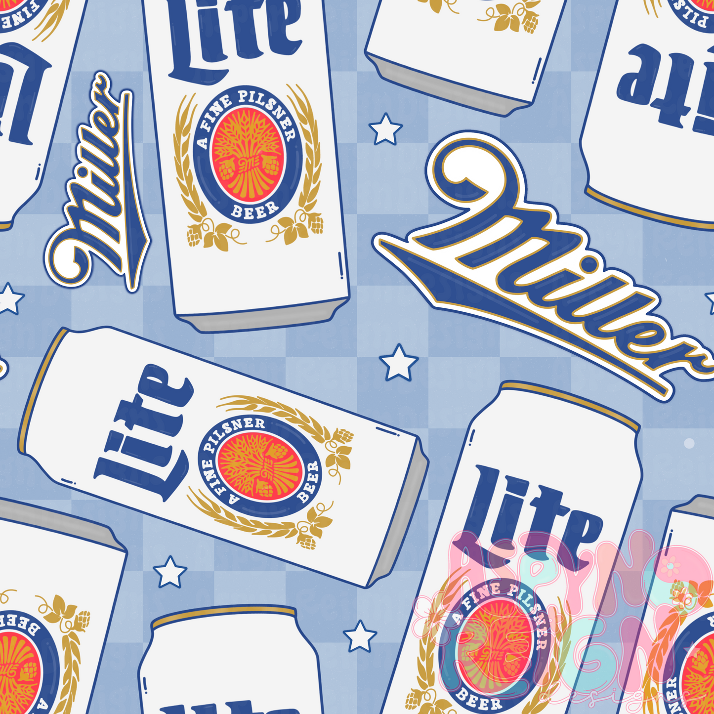 ML Beer | Checkered Background