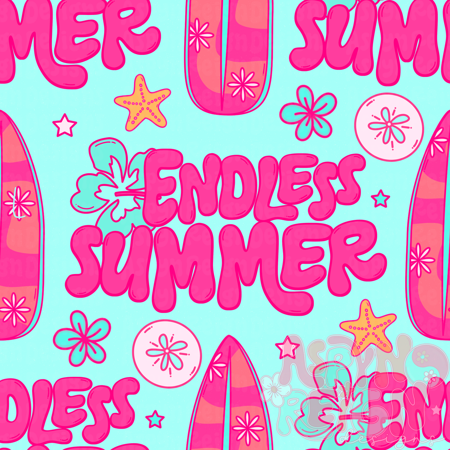 Endless Summer | teal background