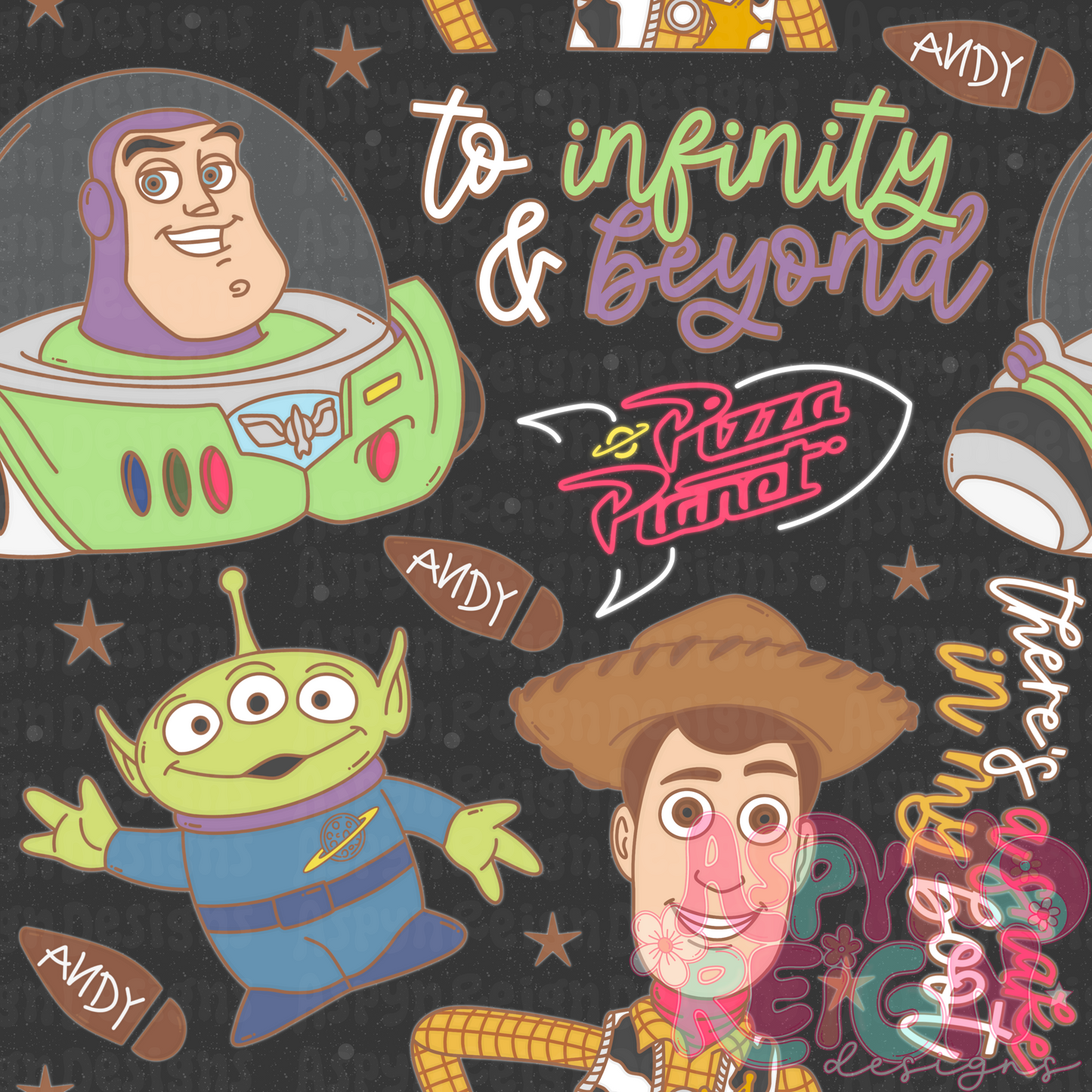 Andy’s Toys | Black Background