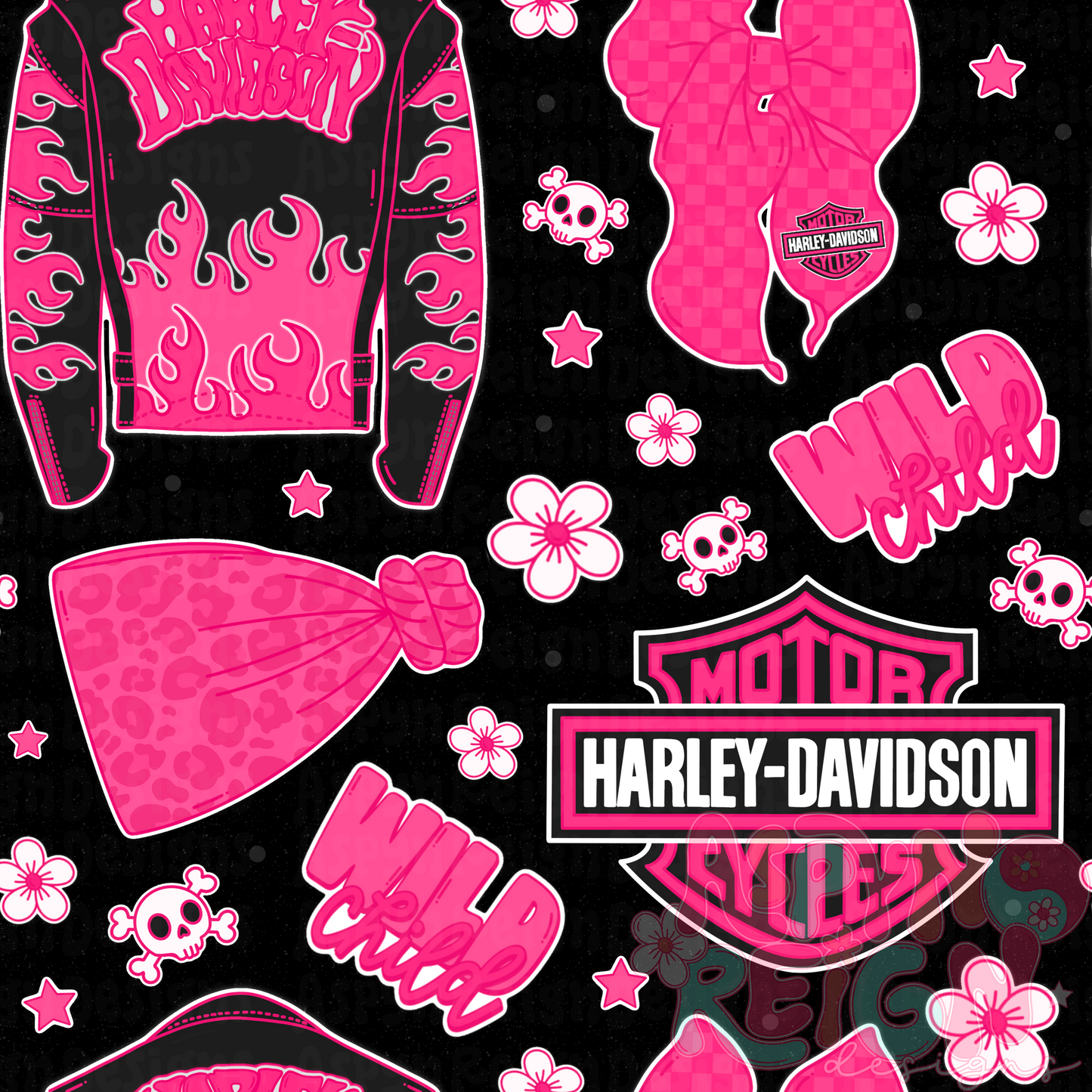 Girly HD | Black Background