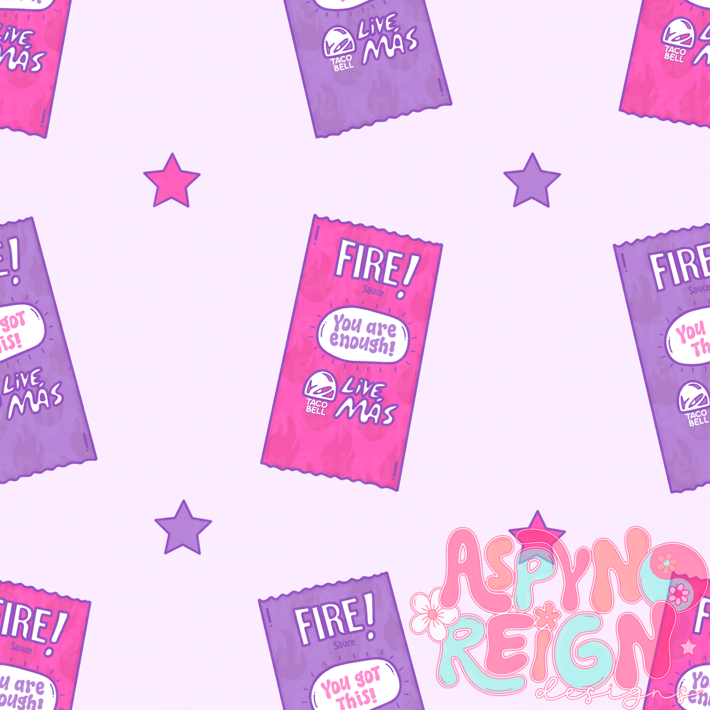 Sauce Packets | Light Purple Background