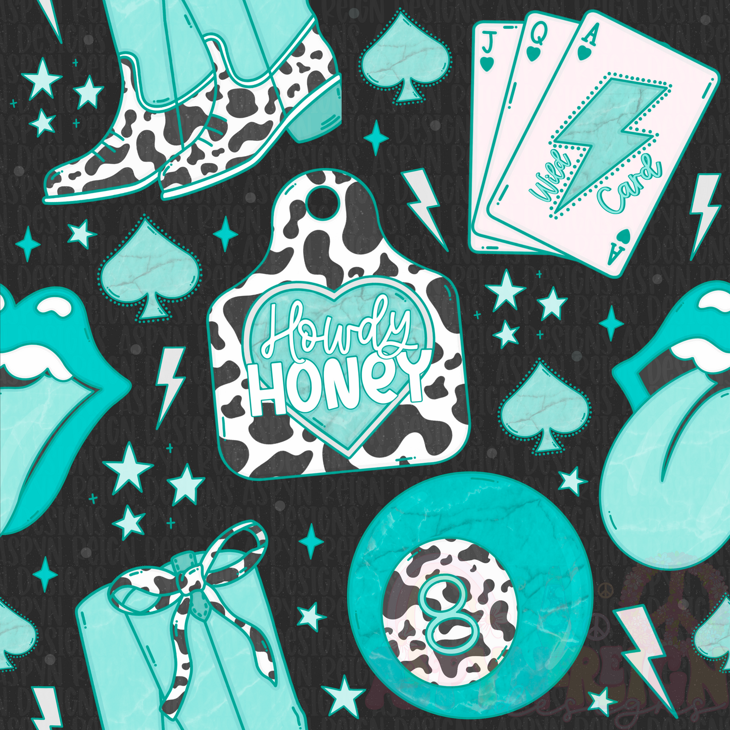 Non Boujee Cowgirl | Black Background