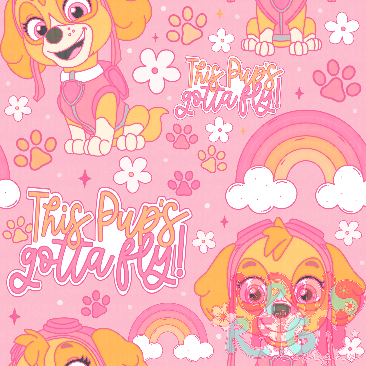 Skye Patrol | Pink Background