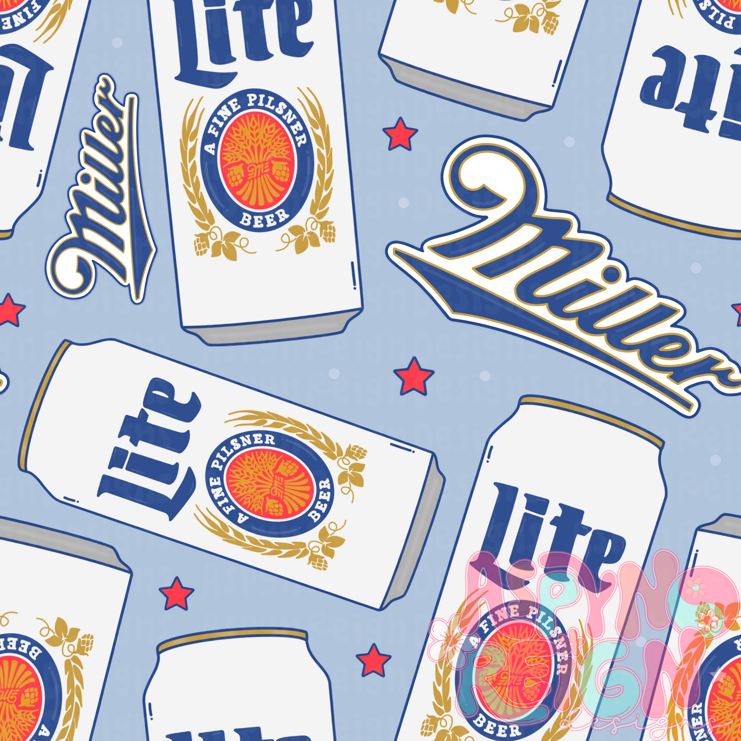 ML Beer | Blue Background