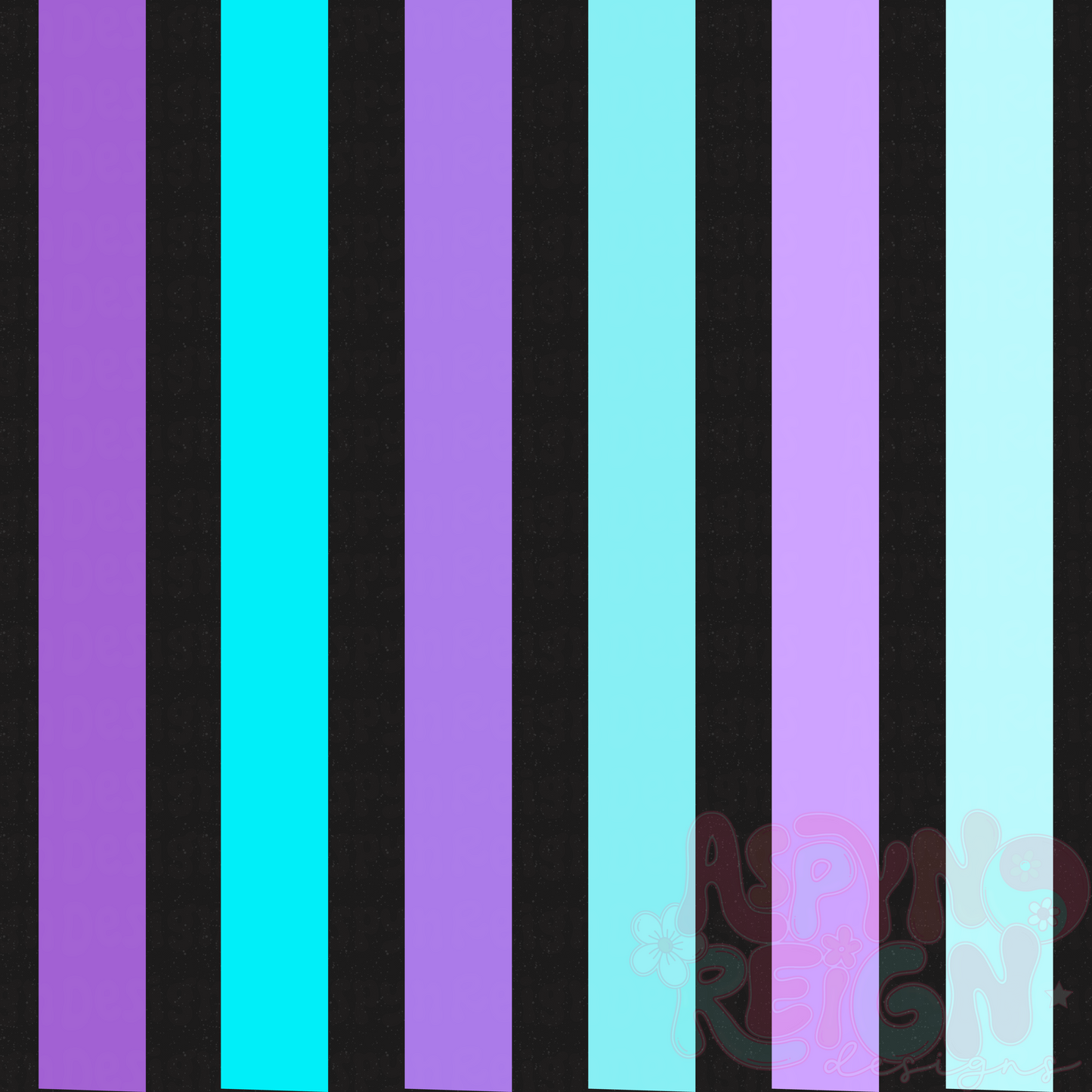 Blue & Purple Skeleton Flowers | Ombre Checkered + Stripes Bundle