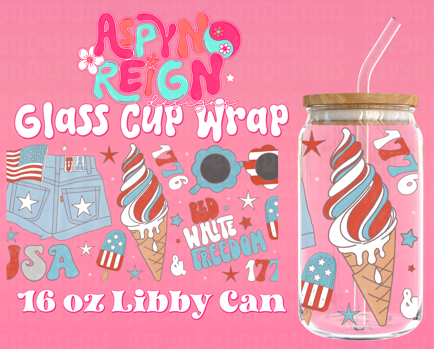 FOJ FREEBIE | 16 oz Libbey Cup Wrap PNG