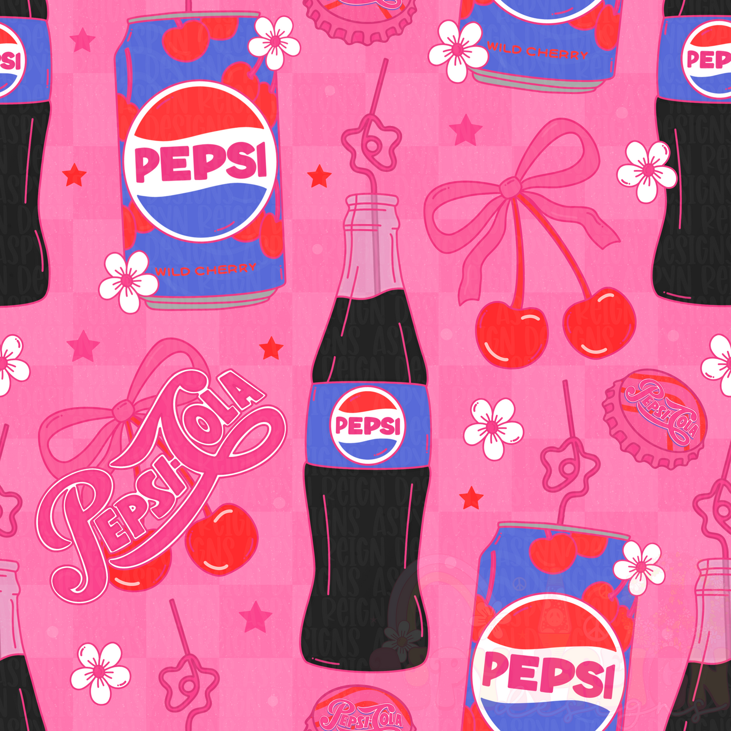 PC Soda | Checkered Background