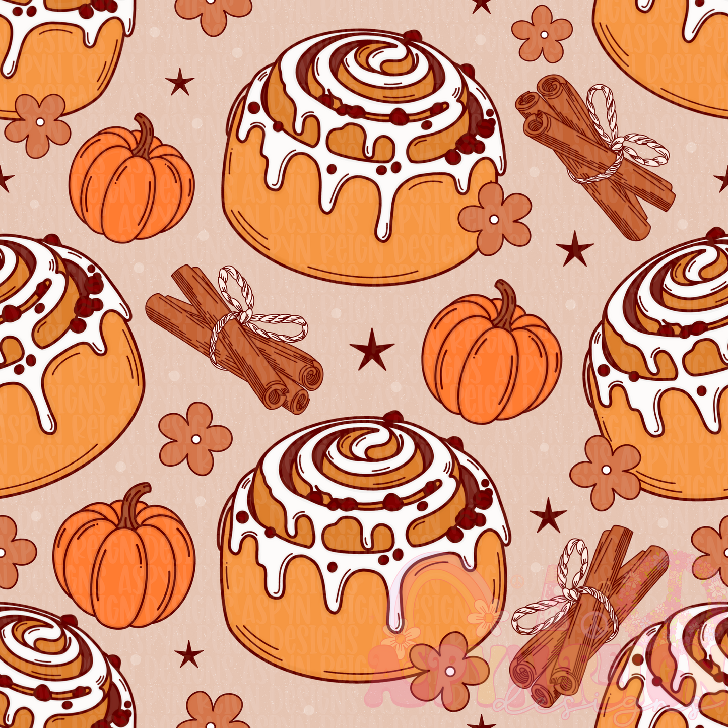 Cinnamon Rolls w Pumpkins