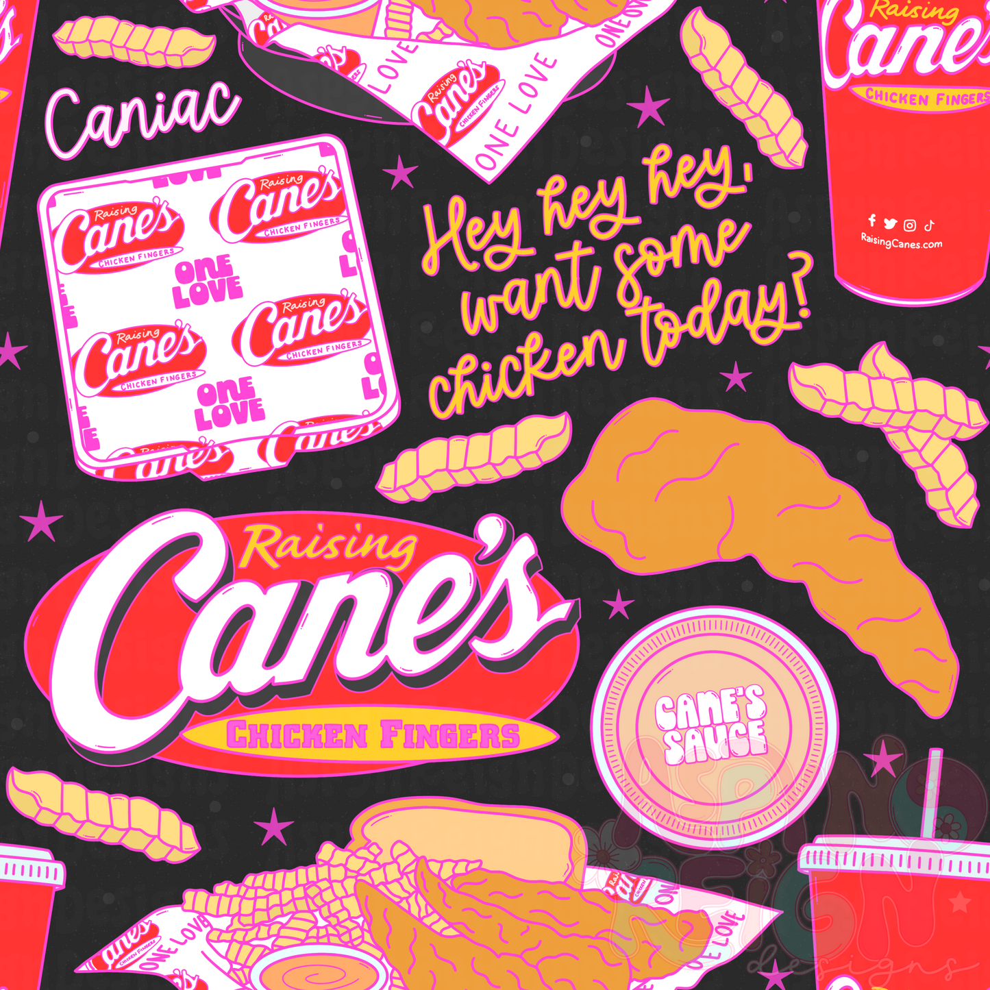 Girly RC Chicken | Black Background