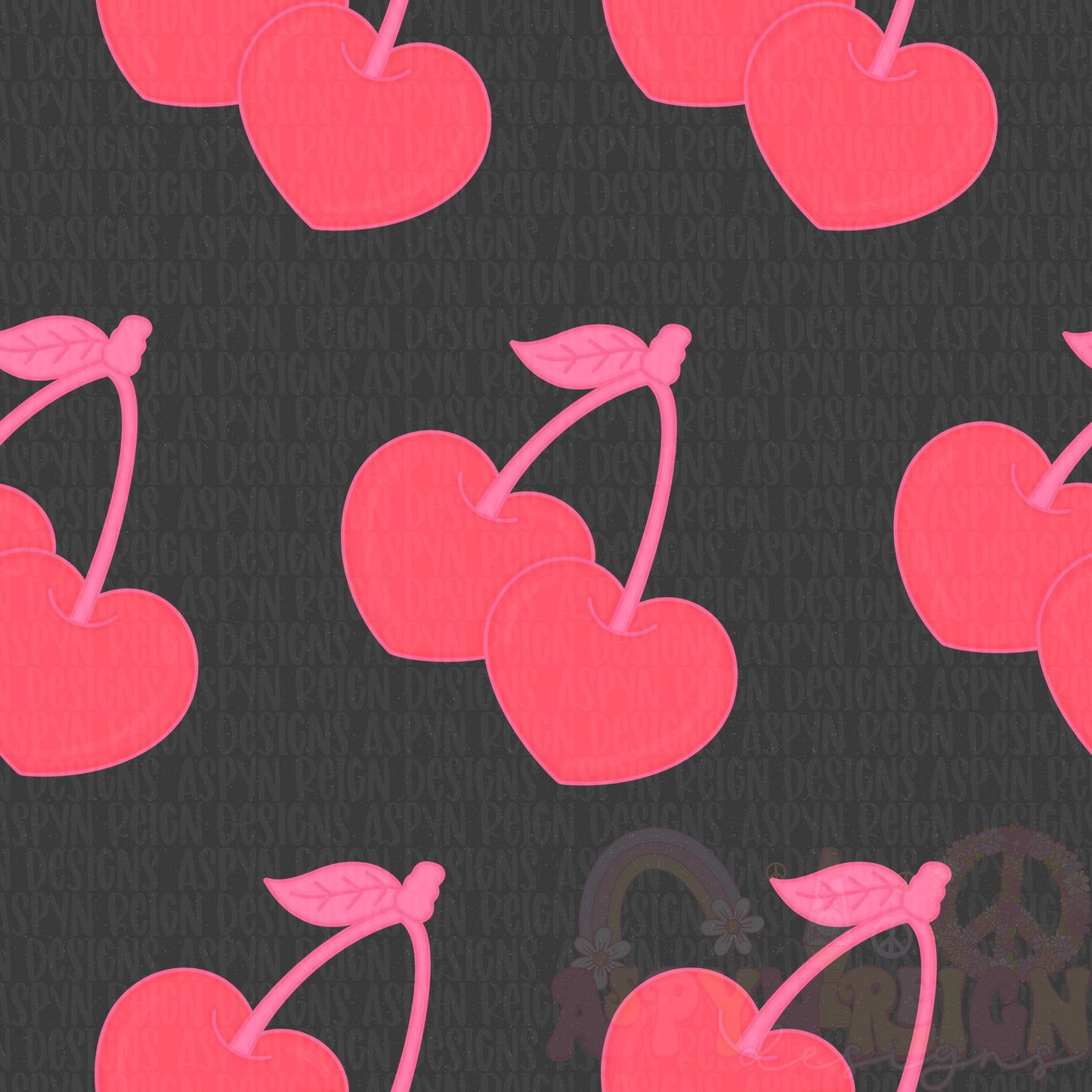 Black Background Cherries | Coord