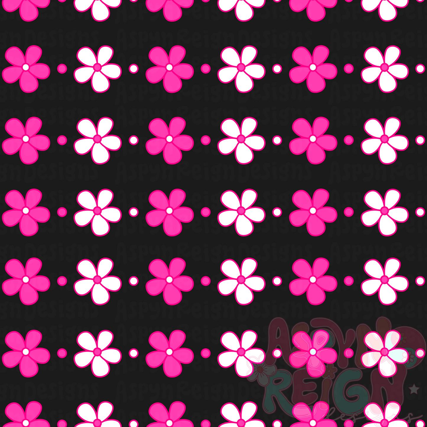 Summer Flowers | black background