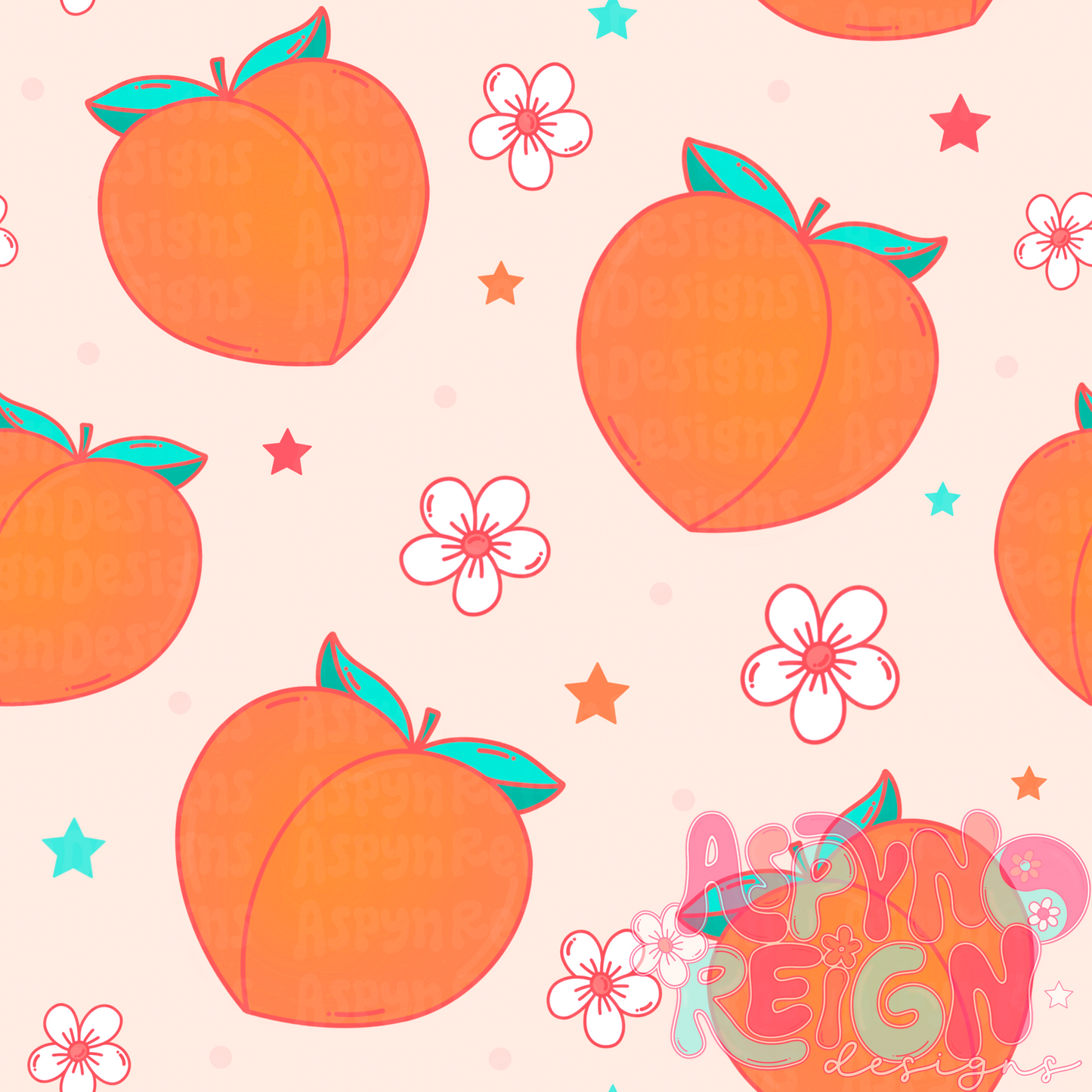 Peaches | Beige Background