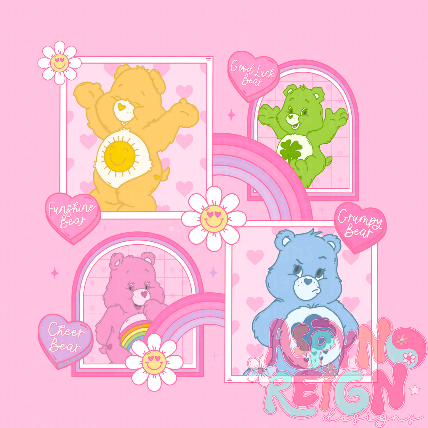 Valentine Bear Polaroids | PNG