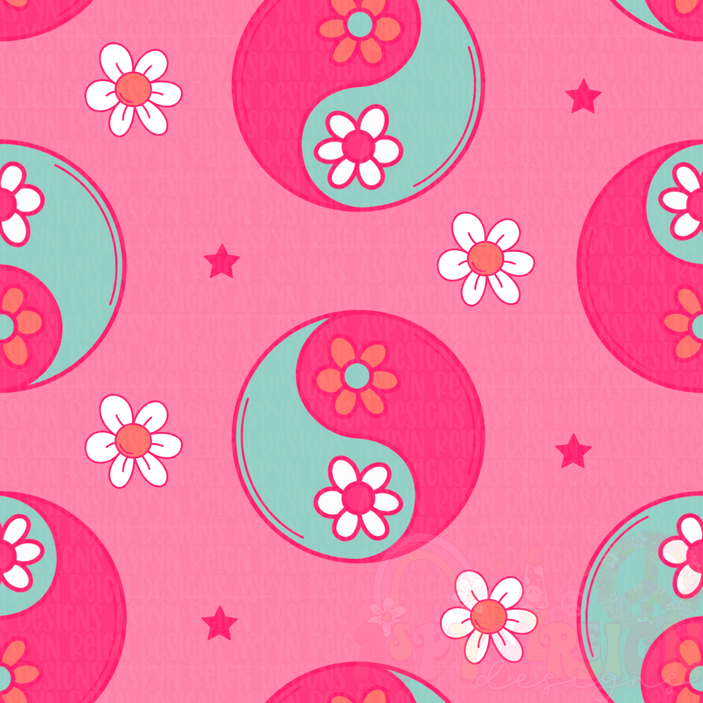 Summer Yin Yang | Pink Background