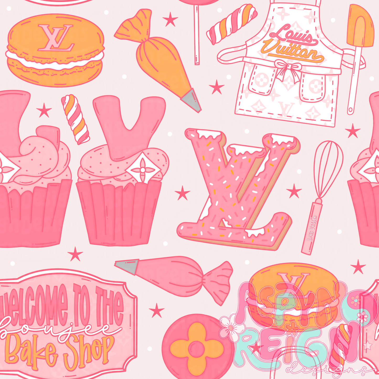 Pink & Orange Boujee Bakery