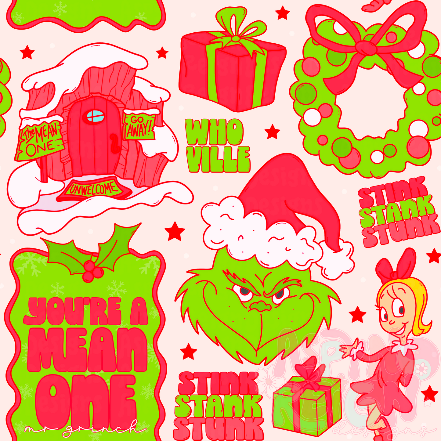 Green Guy | Beige Background