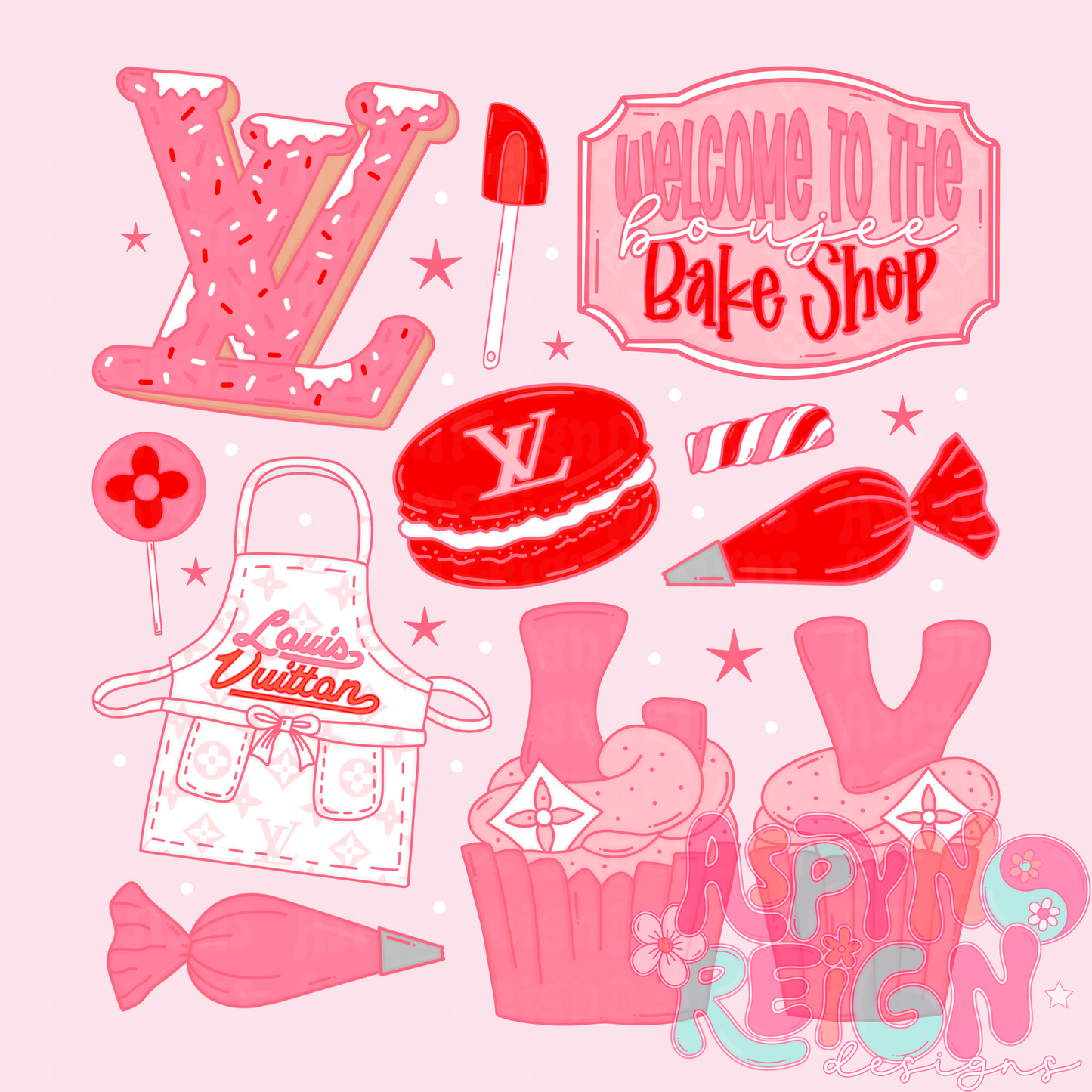 Pink & Red Boujee Bakery | PNG