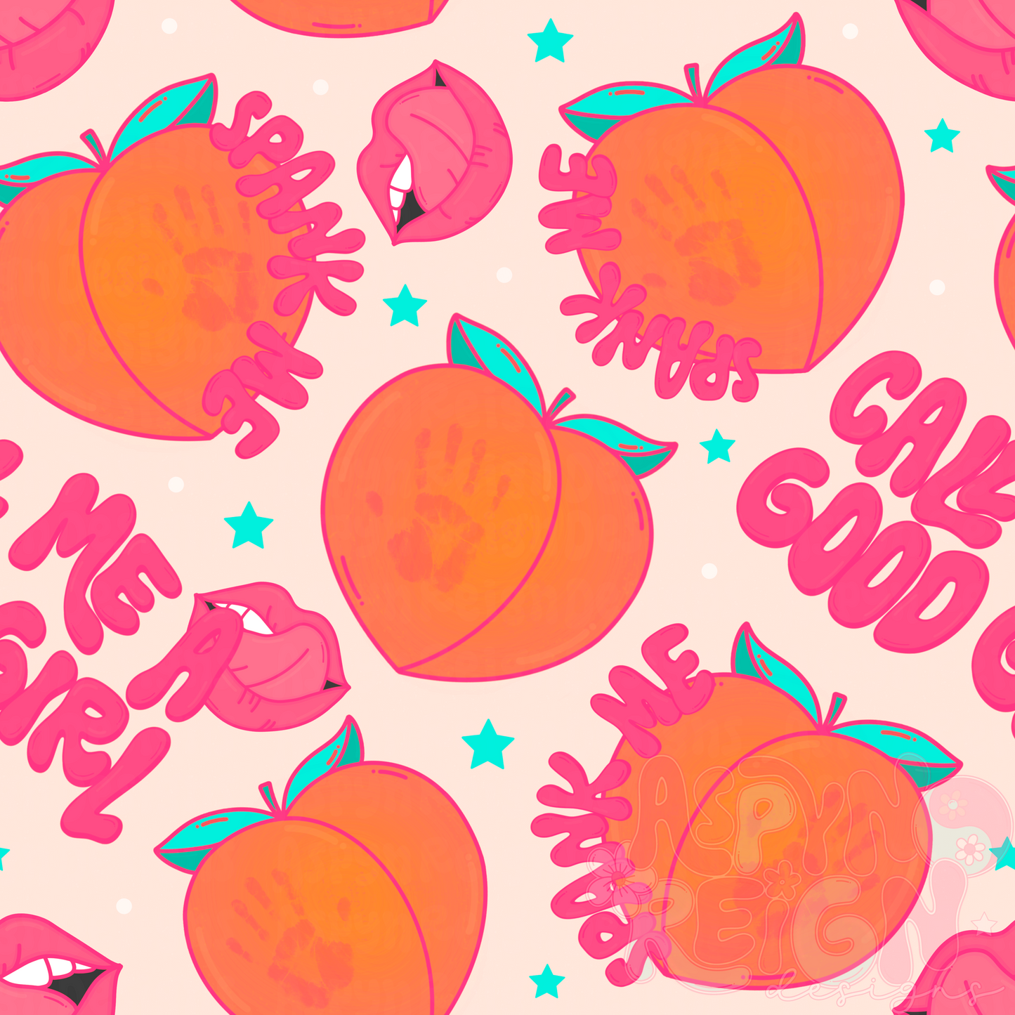 Spicy Peaches | Beige Background