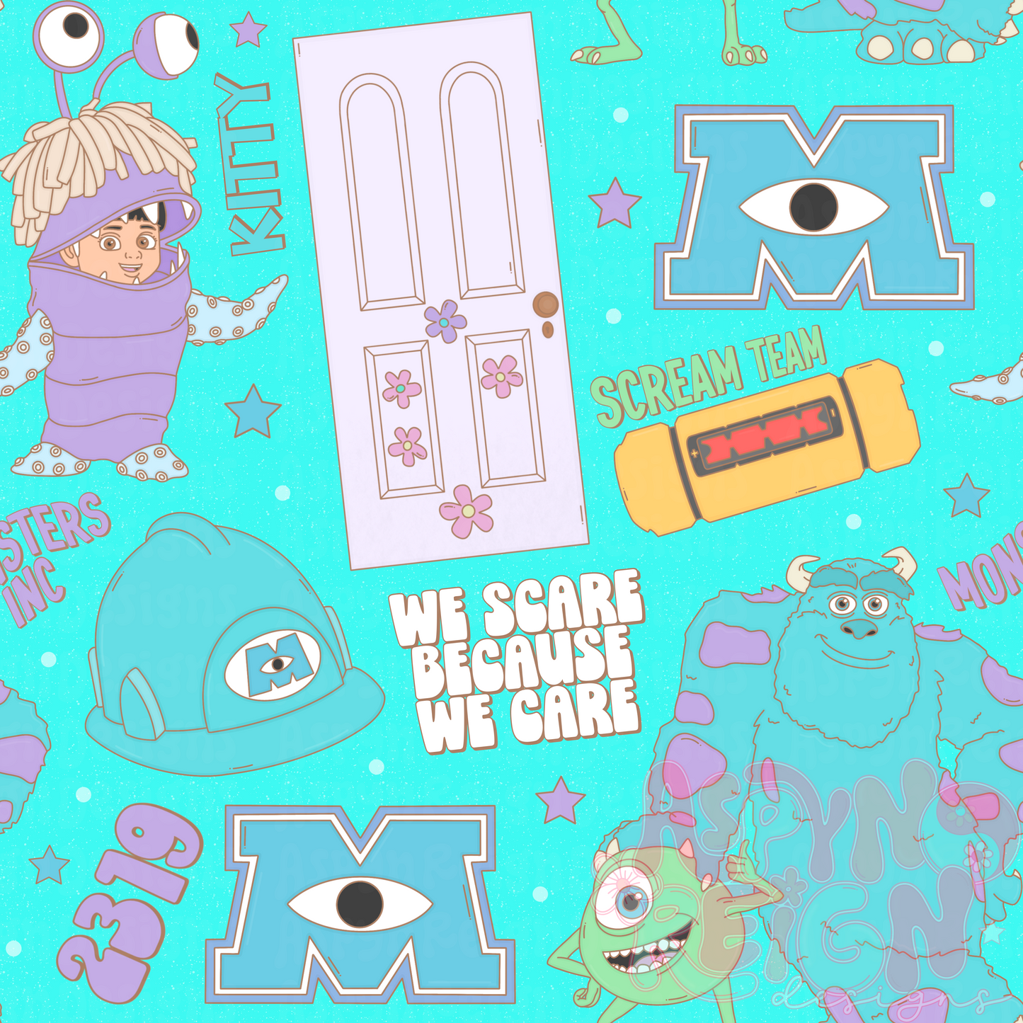 Scream Team | Teal Background