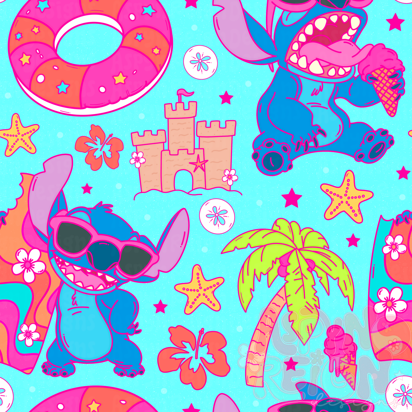 Girly 626 Summer | Light Blue Background