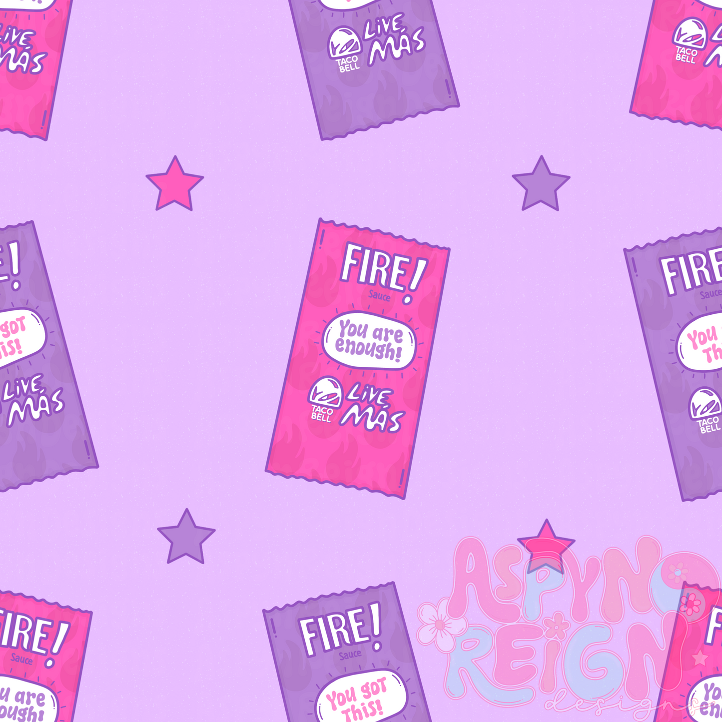Sauce Packets | Purple Background