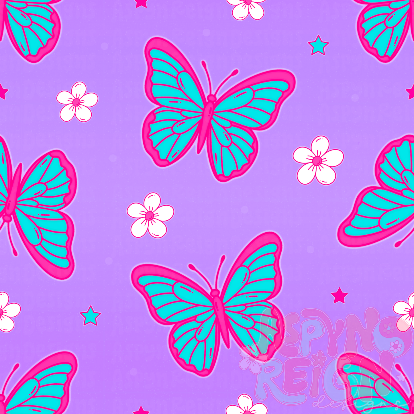 Butterflies | Lavender Background