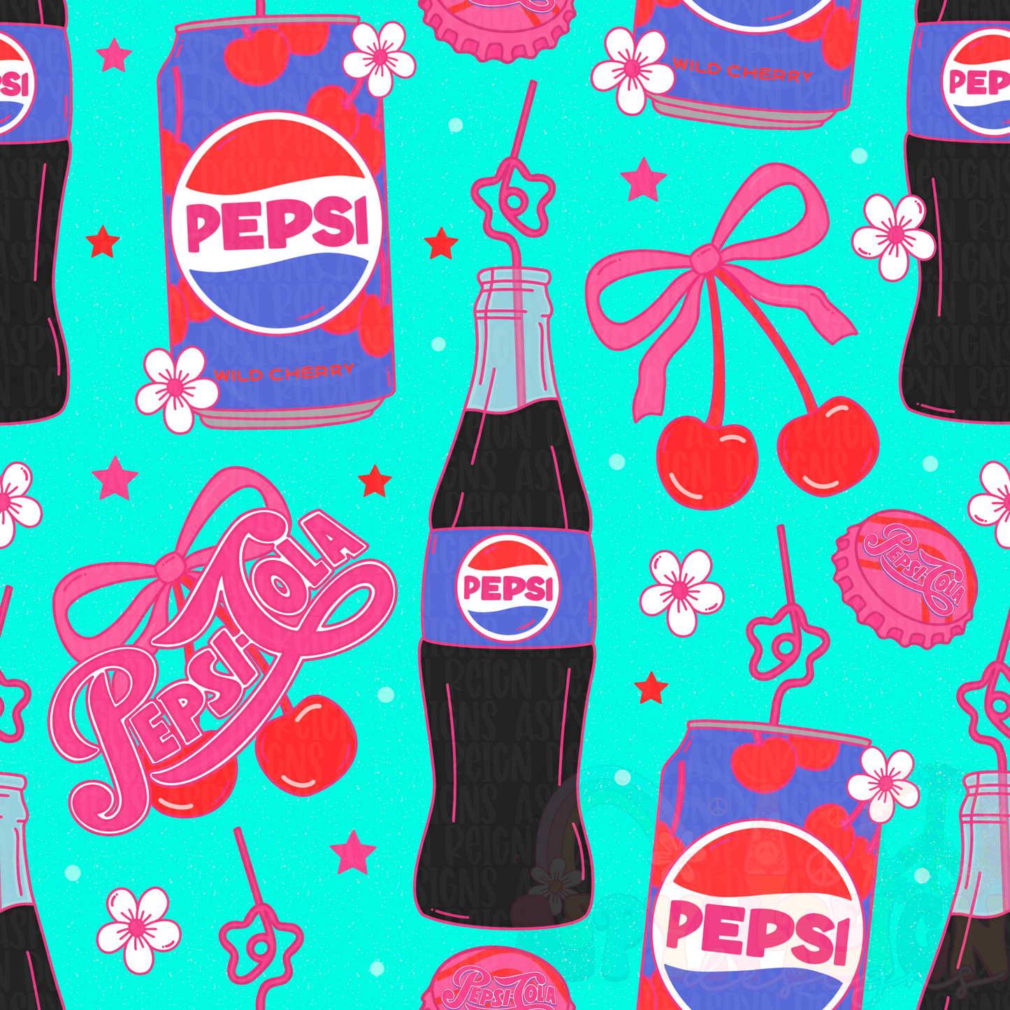 PC Soda | Teal Background