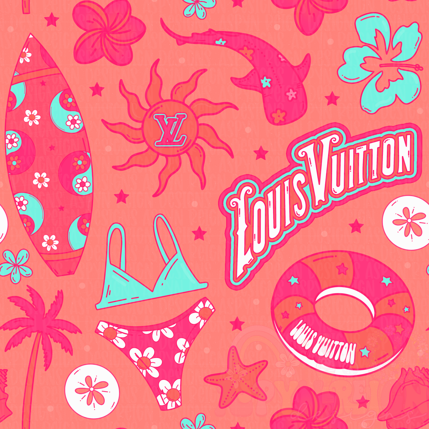 Boujee Summer Vibes | Peach Background