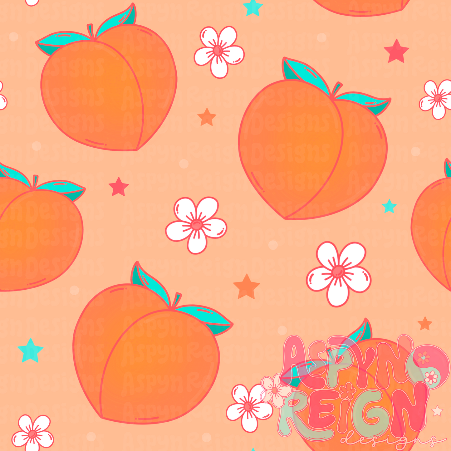 Peaches | Orange Background