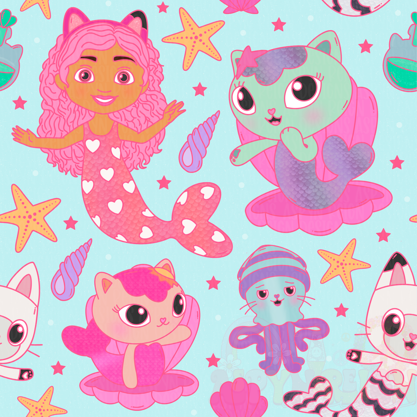 Mermaid GD | Blue Background