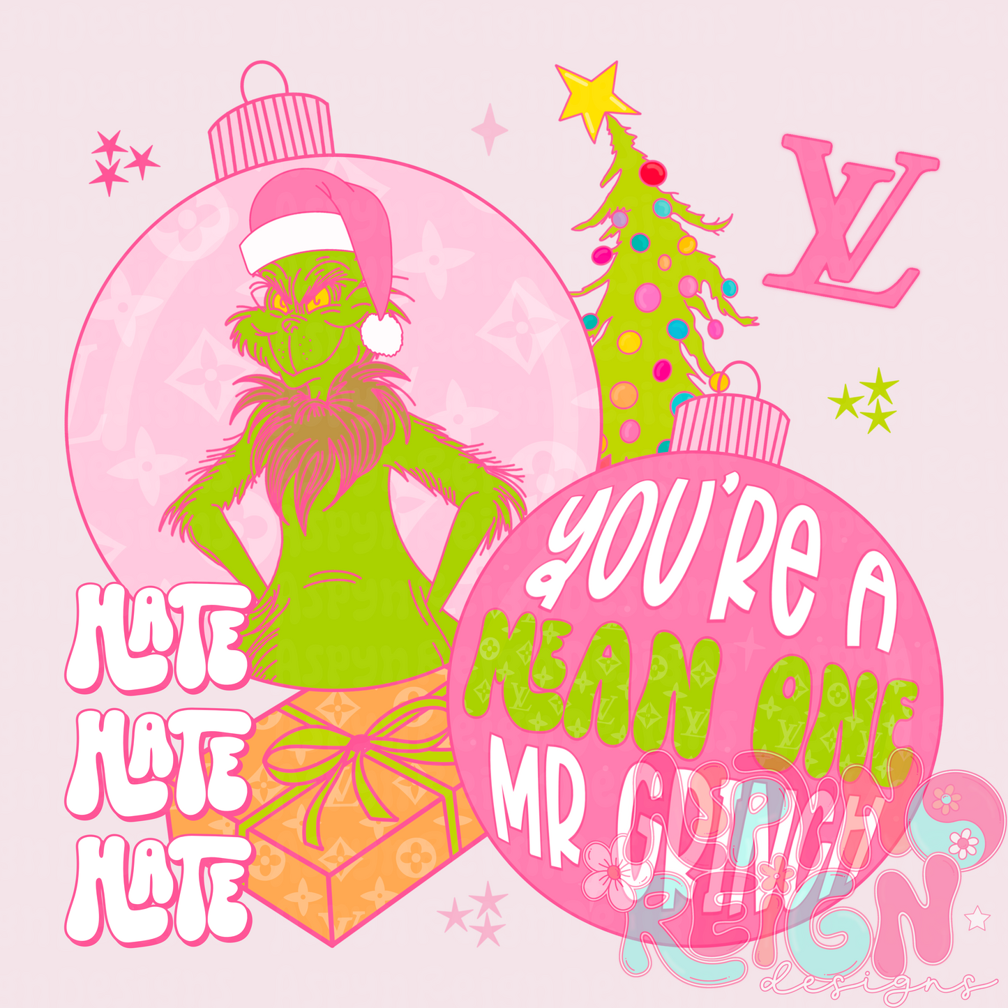 Boujee Mean One Ornaments | PNG