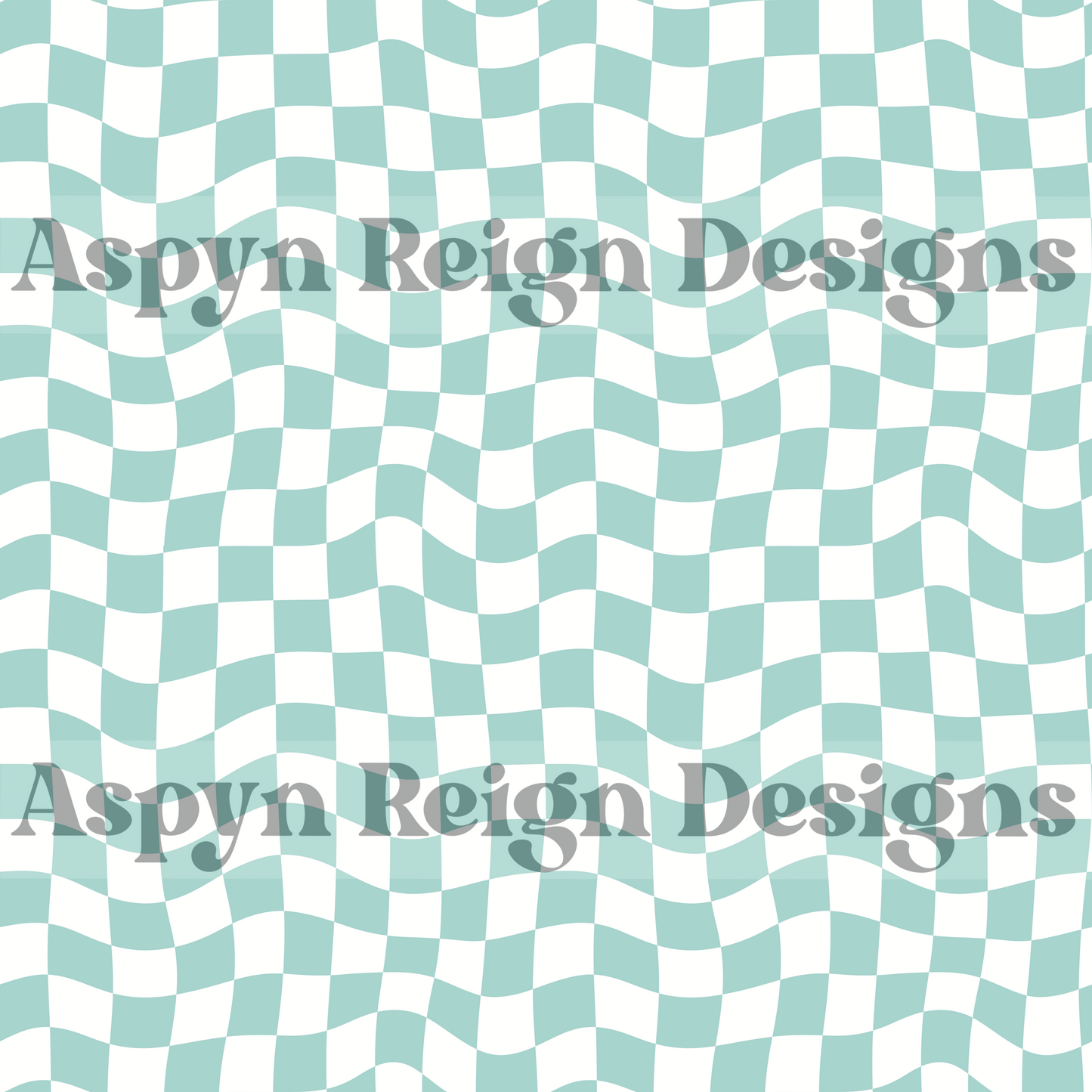 Wavy Checkers - Blue