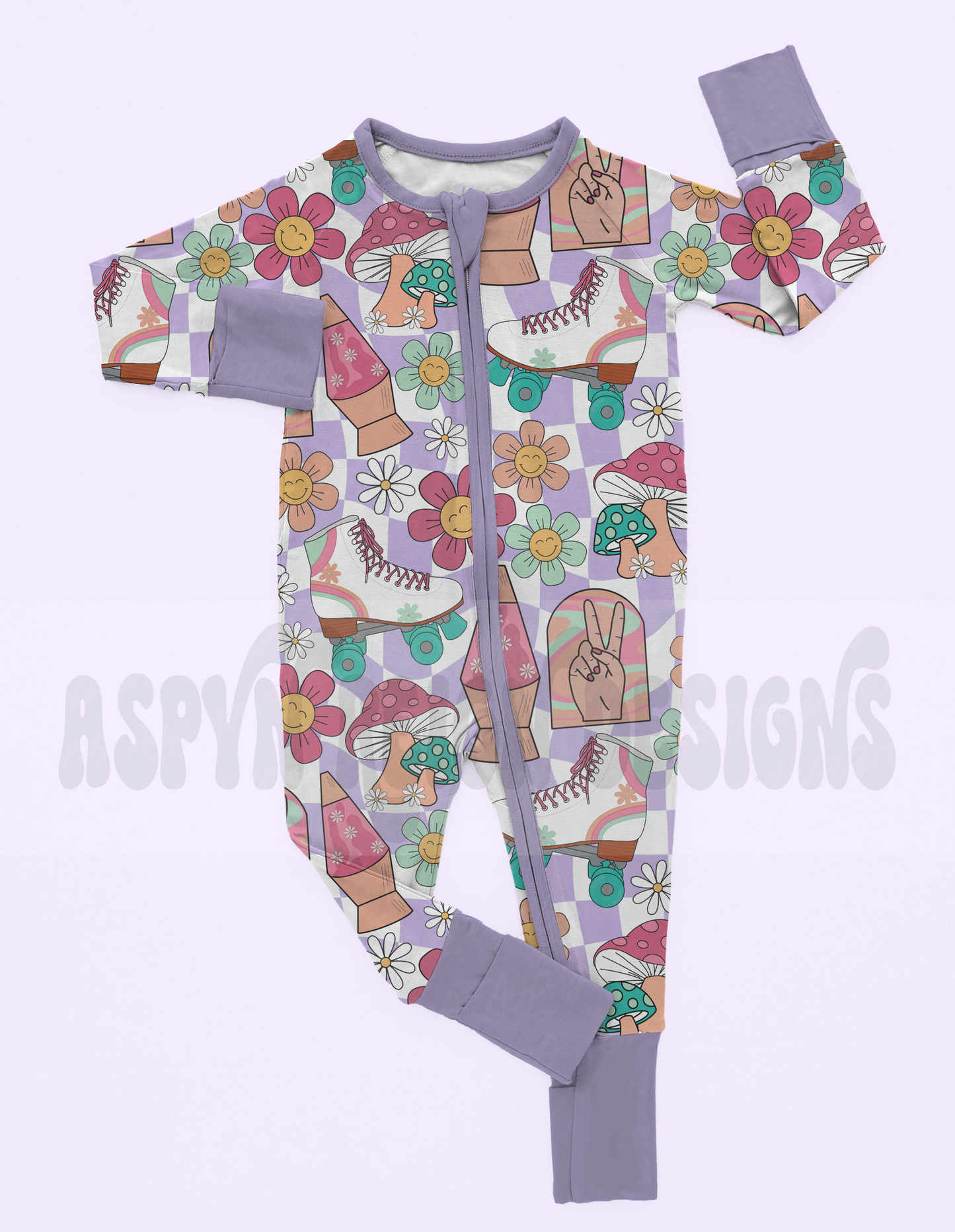 Groovy Vibes - Purple Checks