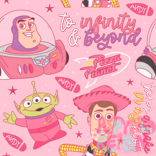 Girly Andy’s Toys | Pink Background