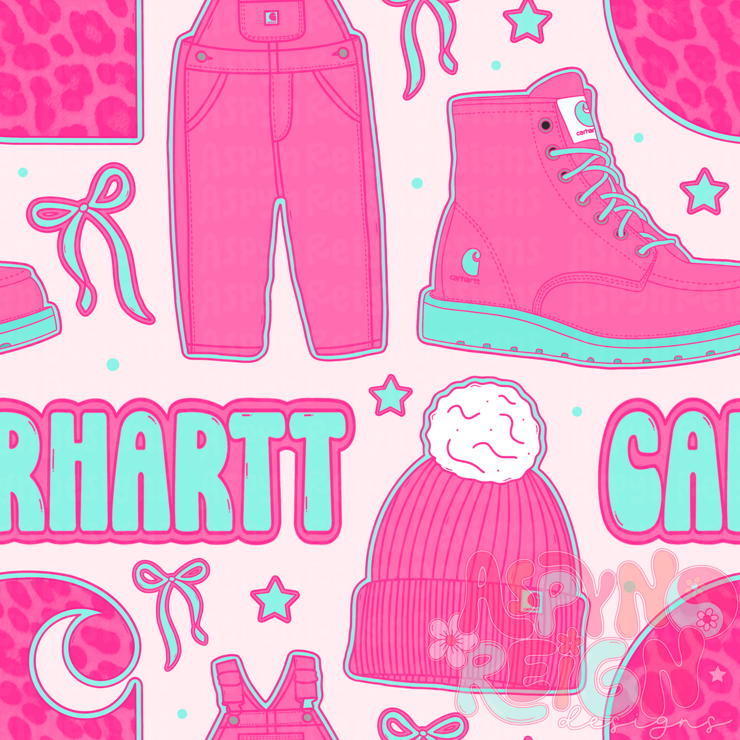 Pink & Blue CH | Off White/Pink Background