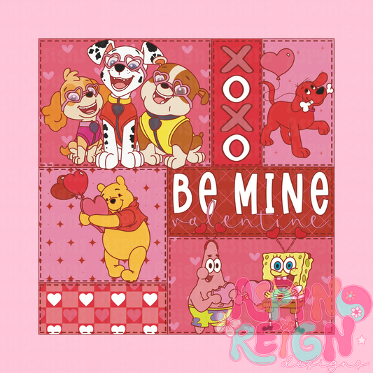 Character Valentines Patchwork | PNG