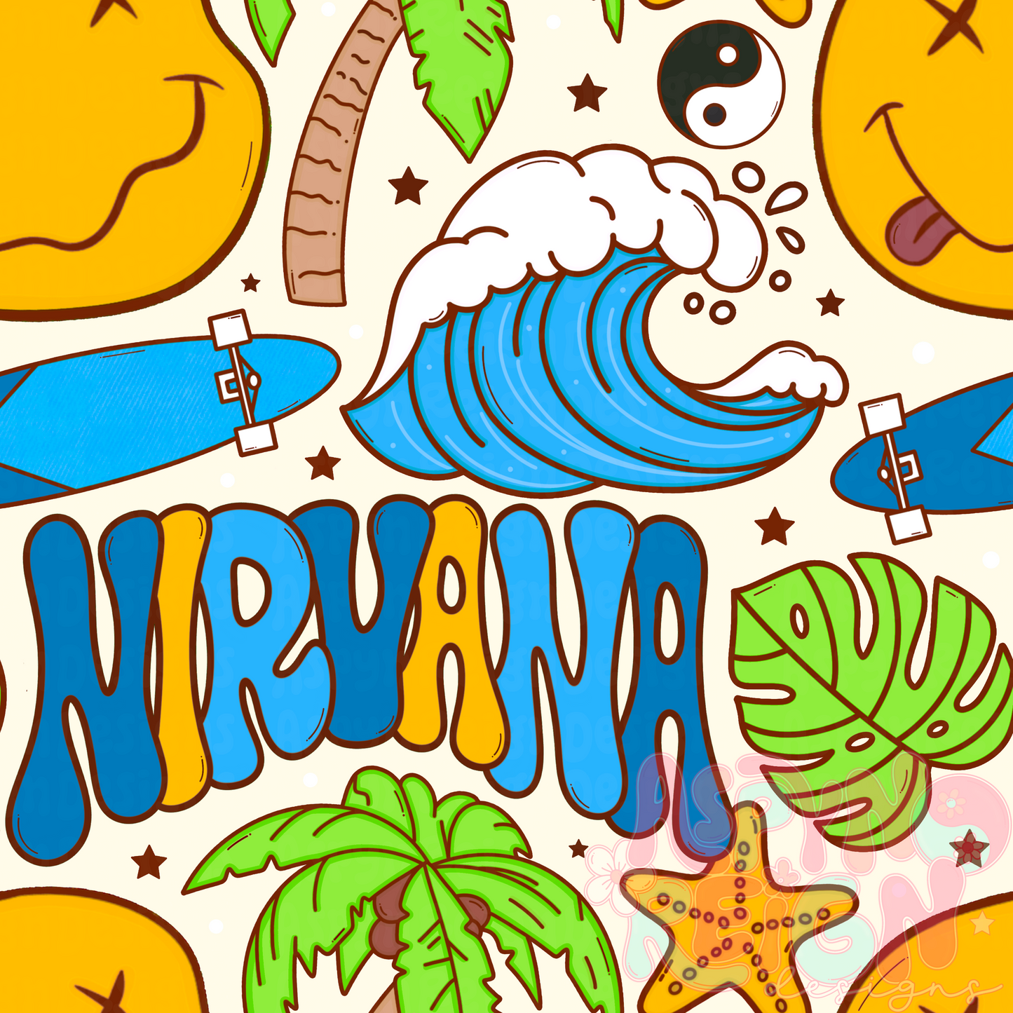 Boy Smiley Summer | Beige Background