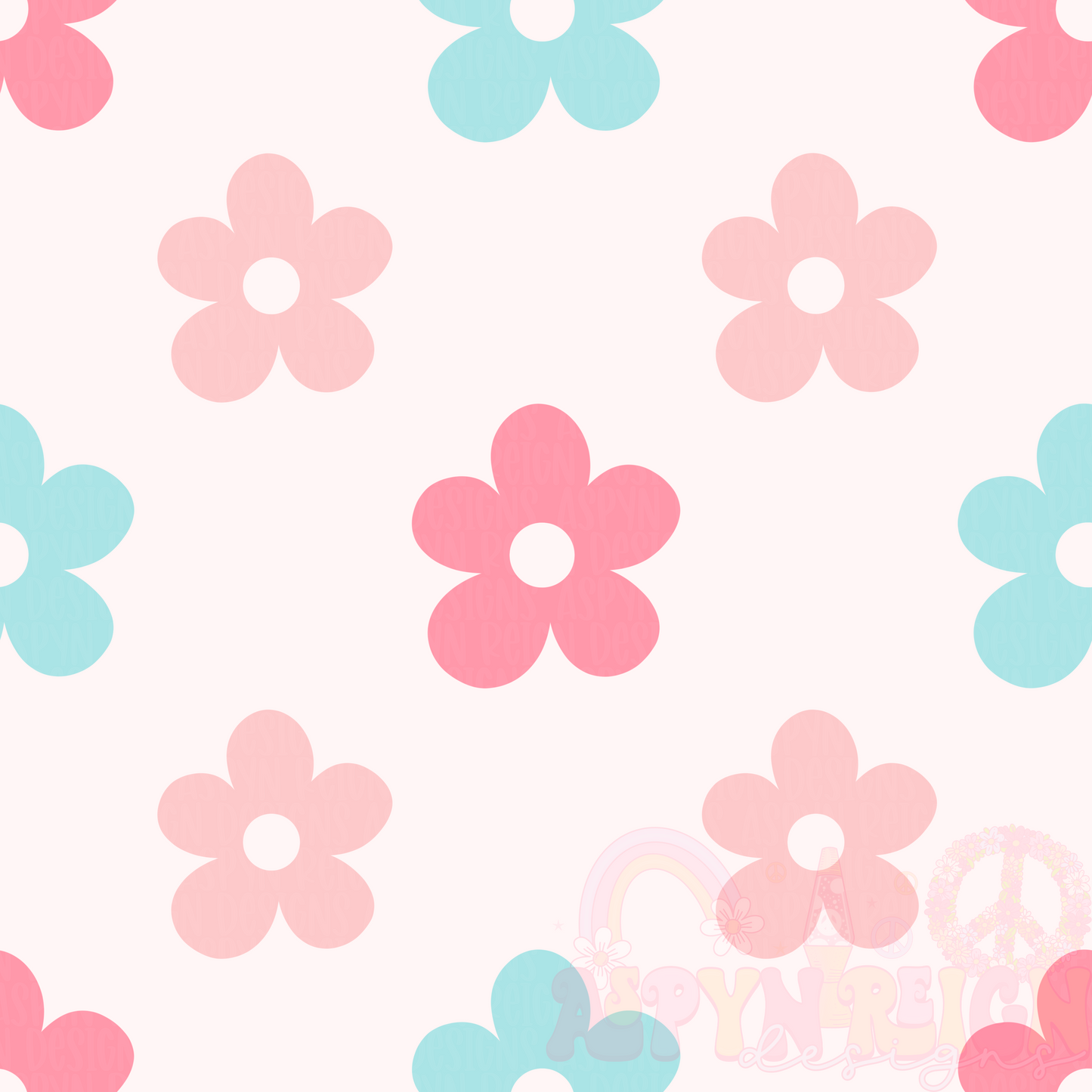 Pink & Blue Florals
