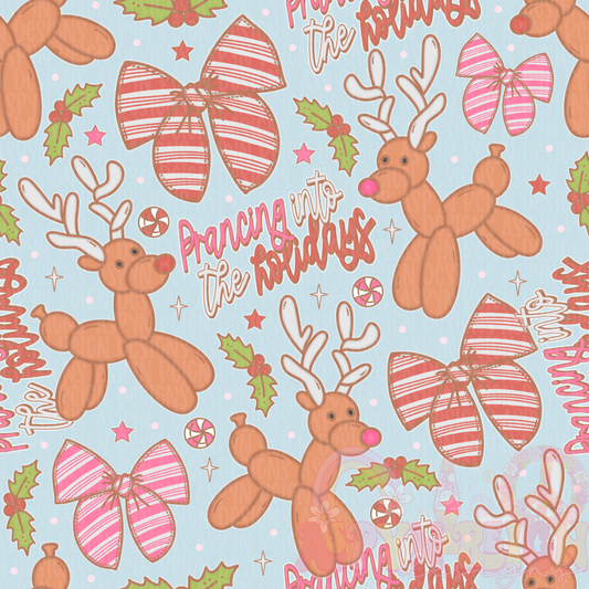 Reindeer Balloon Animals | Blue Background