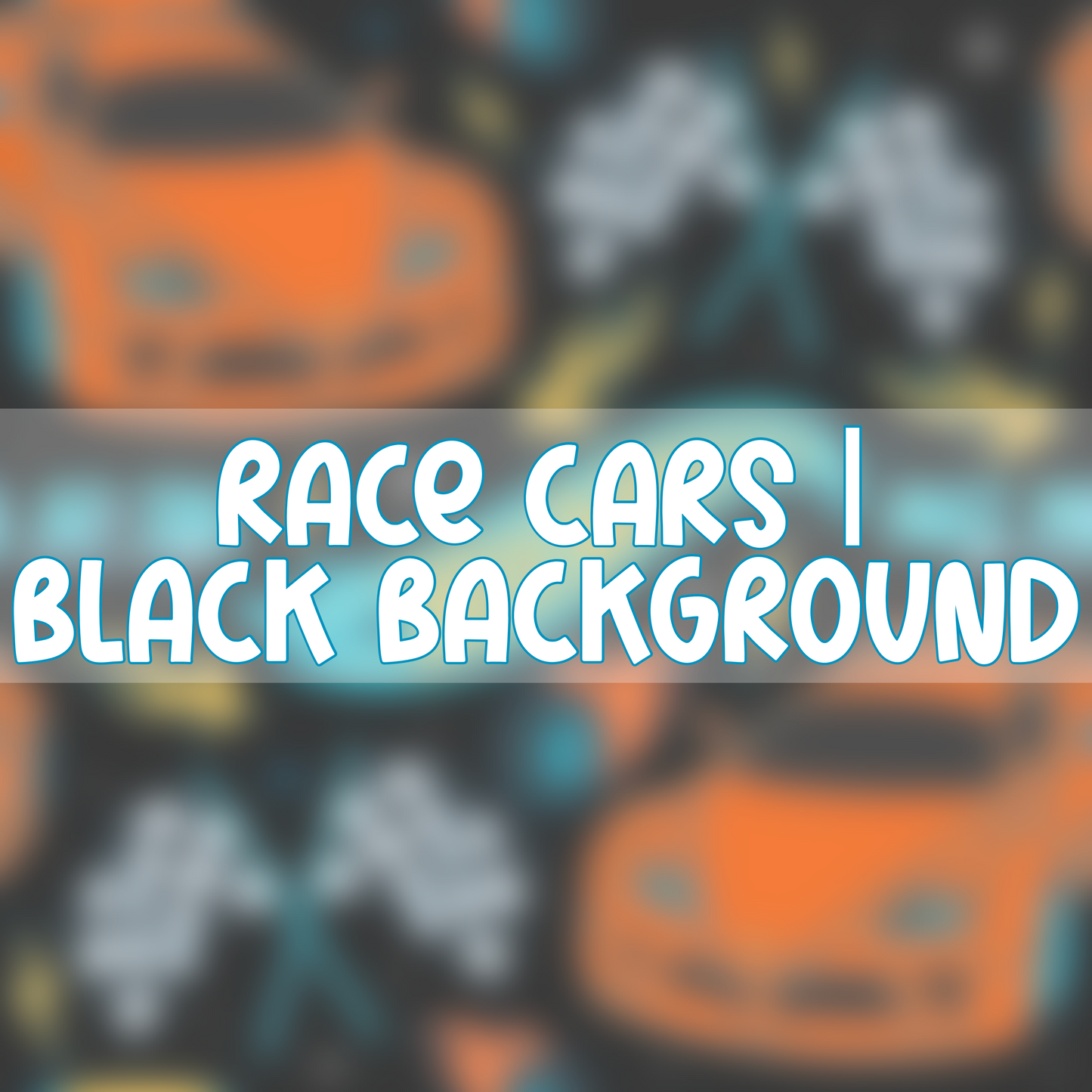 Race Cars | Black Background