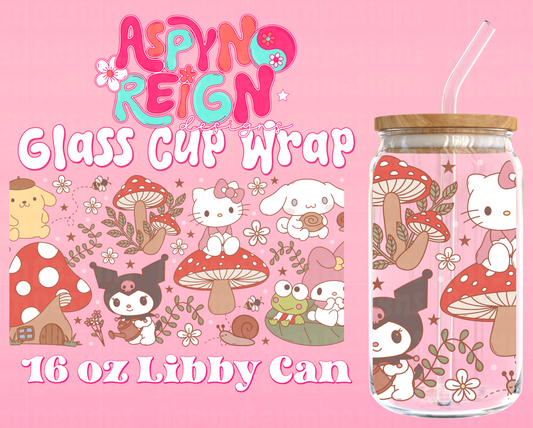 Cottagecore Sanr!o | 16 oz Libbey Cup Wrap PNG