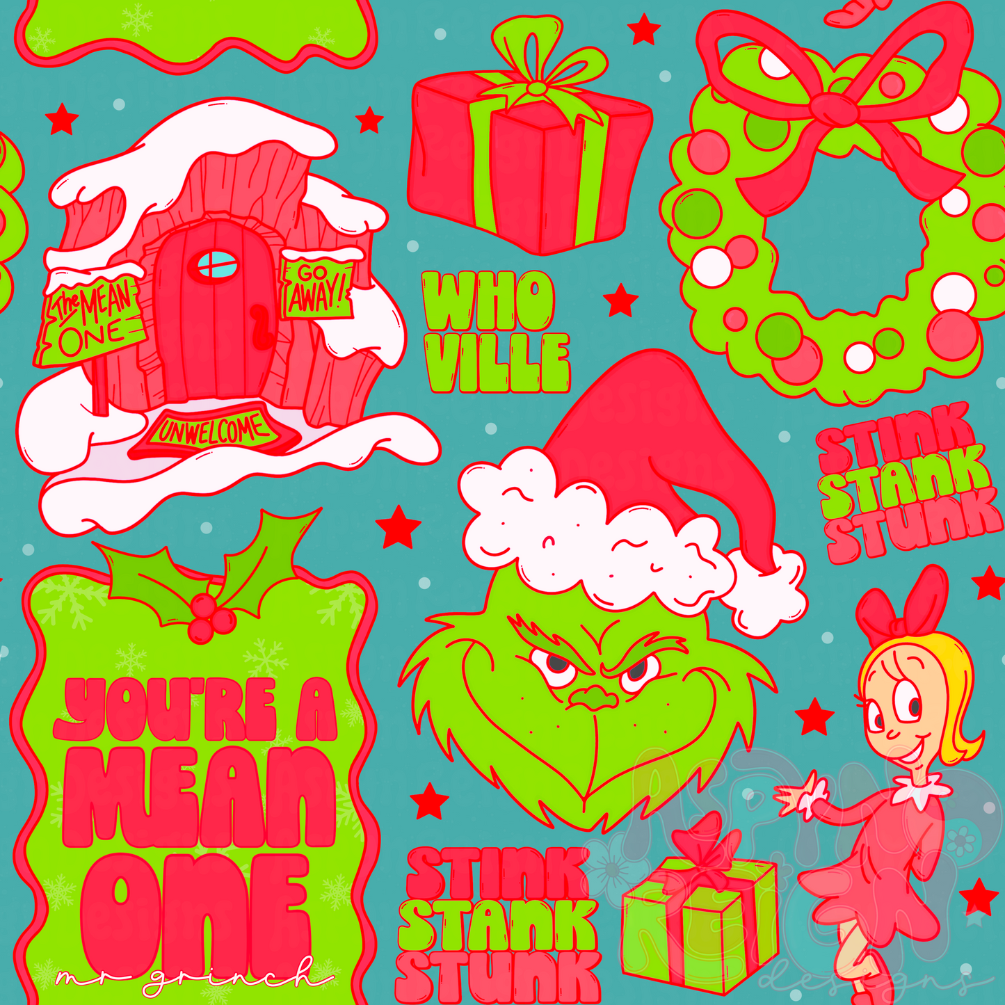 Green Guy | Blue Background