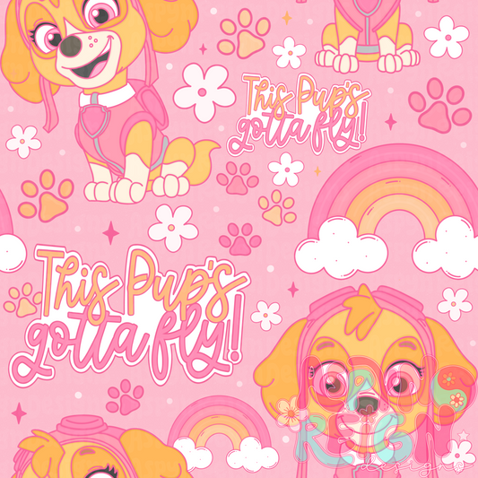 Skye Patrol | Pink Background