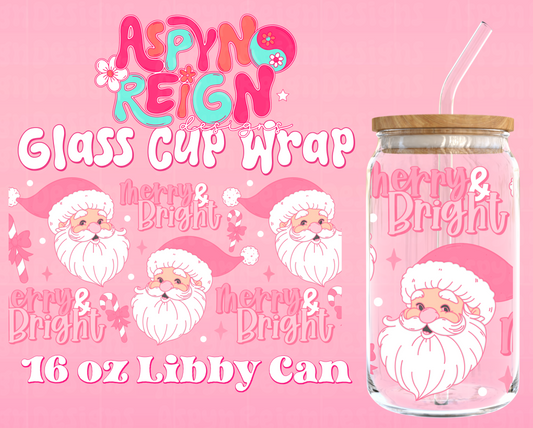 Merry & Bright | 16 oz Libbey Cup Wrap PNG