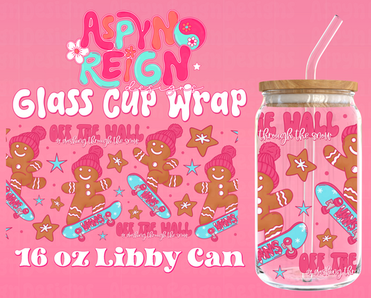 Girly Skater Gingerbreads | 16 oz Libbey Cup Wrap PNG