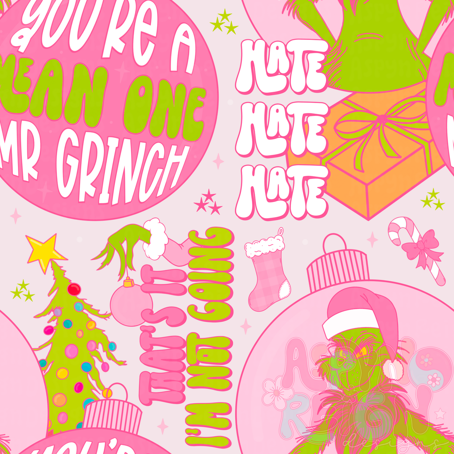 Non Boujee Mean One Ornaments